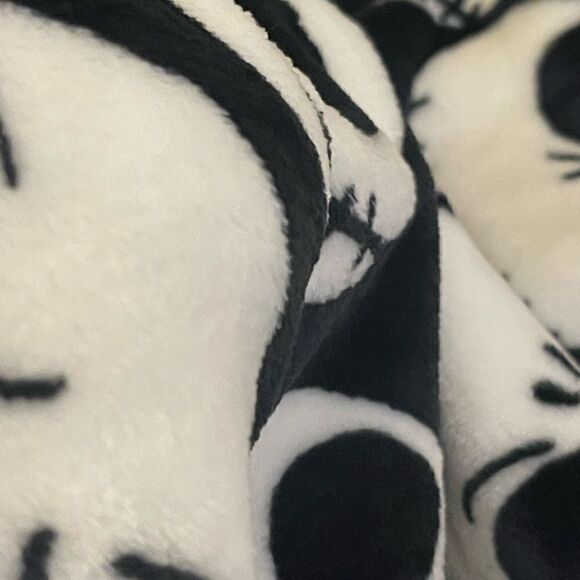 Nightmare before christmas xmas jack skellington skull throw blanket plush fur - Picture 4 of 11